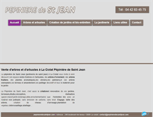 Tablet Screenshot of pepinieredesaintjean.com